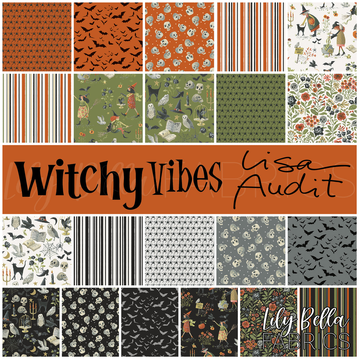 Witchy Vibes Fabric Collection by Lisa Audit for Riley Blake Designs at Lily Bella Fabrics