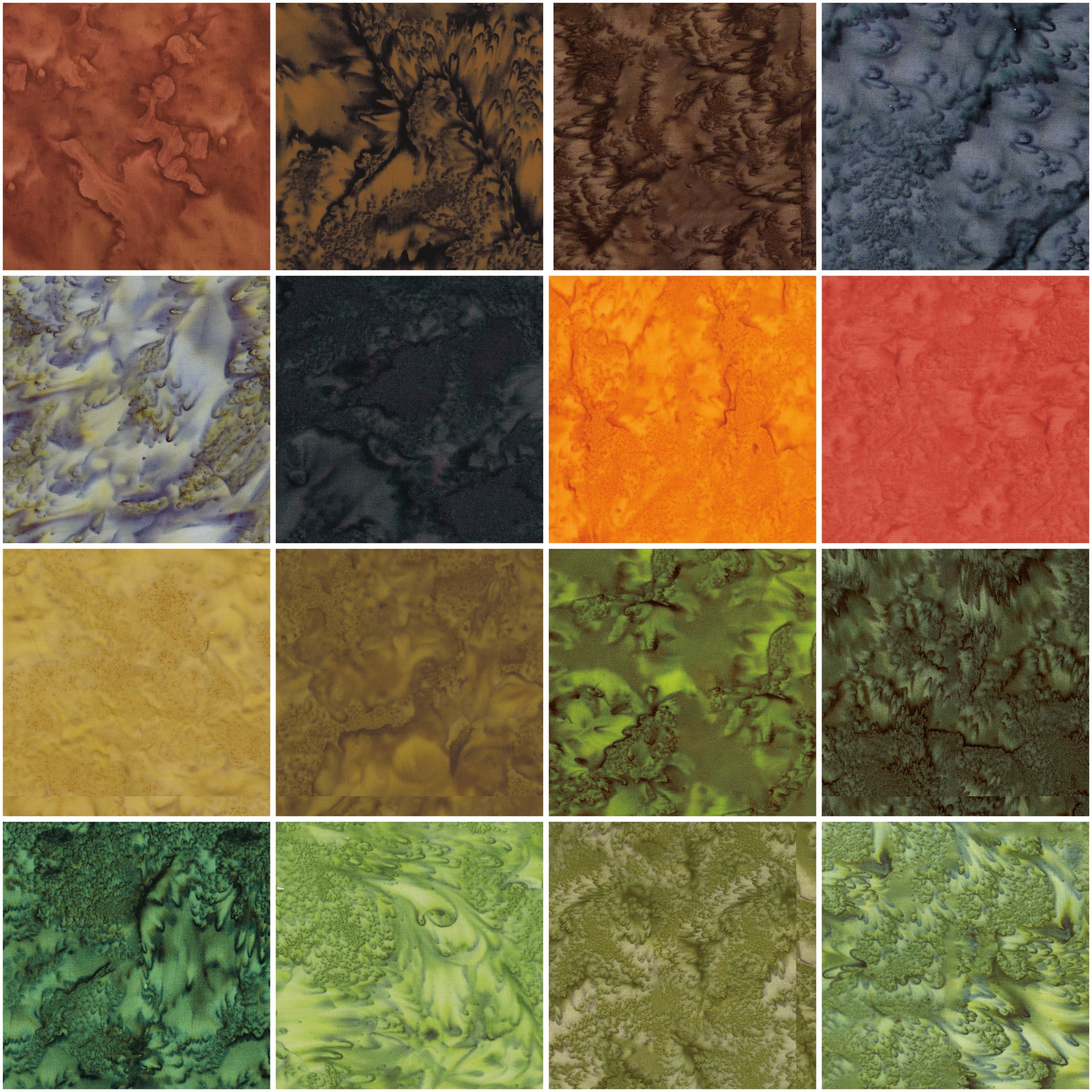 Woodland Elegance Expressions Batiks Hand-Dyes Fat Quarter Bundle (16 pieces) by Riley Blake Designs (FQ-21006-16)